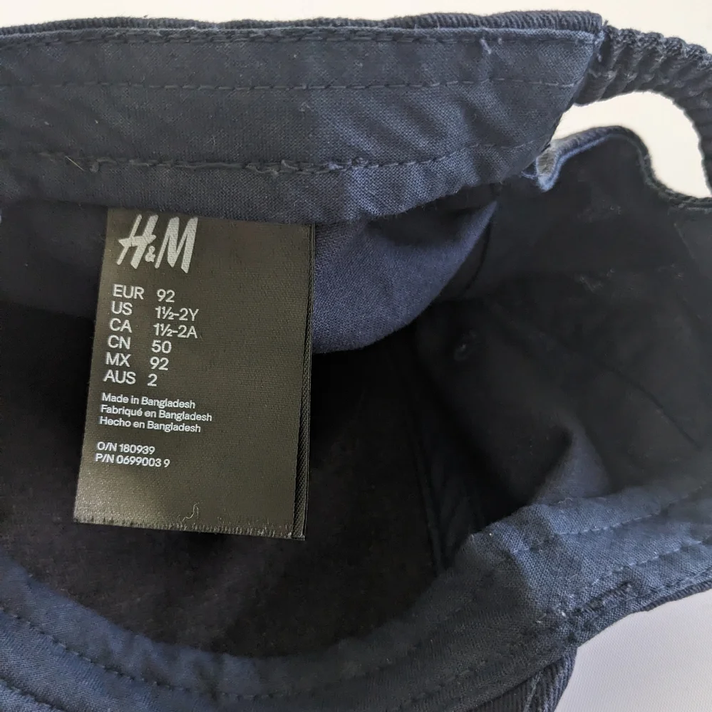 H&M Navy Blue 100% Cotton Ballcap